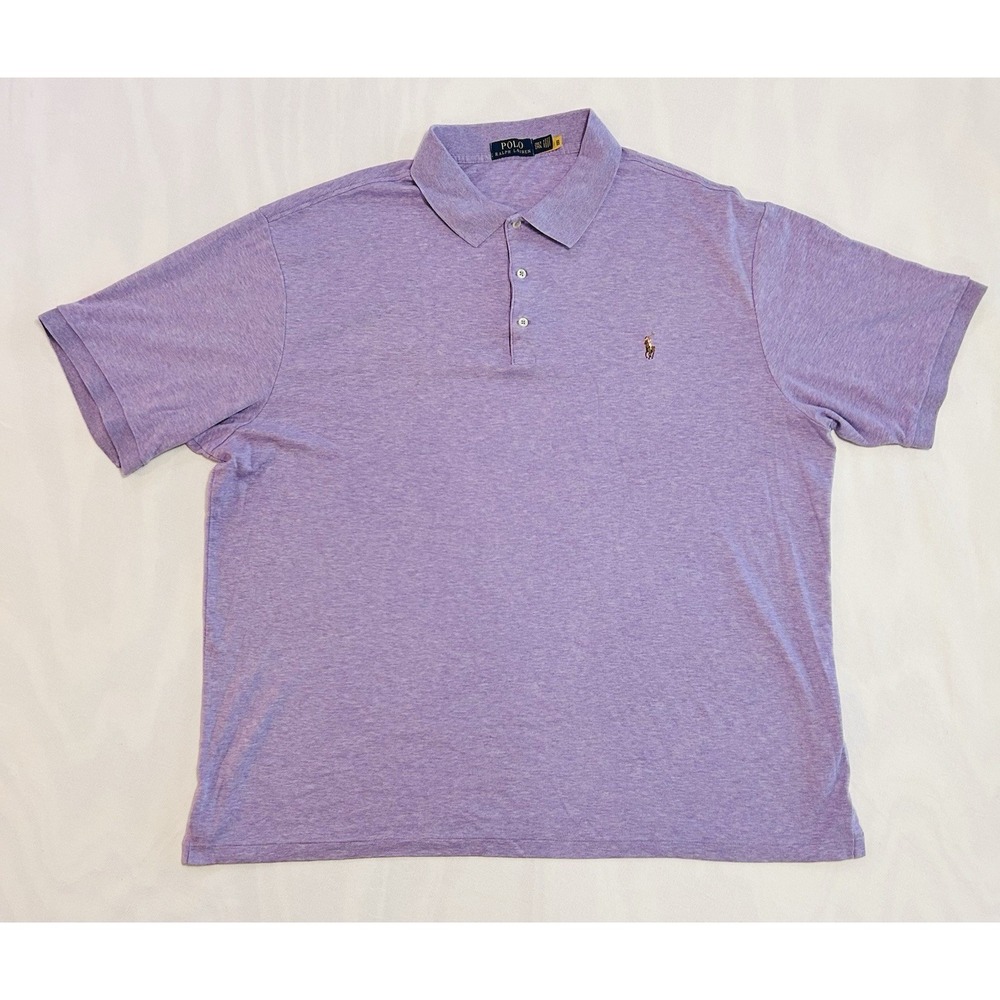 Polo Ralph Lauren Purple Polo Shirt Men's XXL 100% Cotton Classic Fit 2XL